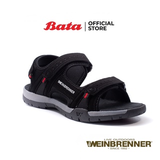 Bata บาจา ยี่ห้อ Weinbrenner รองเท้าลำลอง แบบรัดส้น สมบุกสมบัน ปรับขนาดได้ สำหรับผู้ชาย รุ่น Toledo สีดำ 8516050