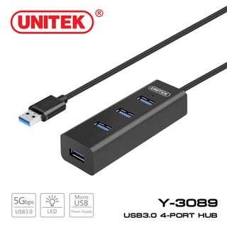 Y-3089 UNITEK USB3.0 4PORT HUB 5Gbps.
