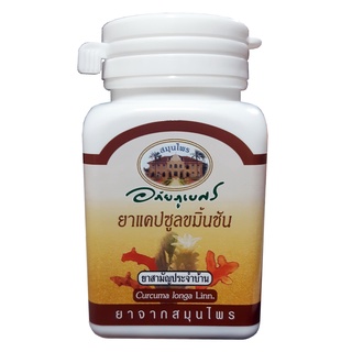 สินค้า (60 แคปซูล) ของแท้ ราคาโรงงาน ขมิ้นชัน อภัยภูเบศร (แคปซูลละ 400 mg.)