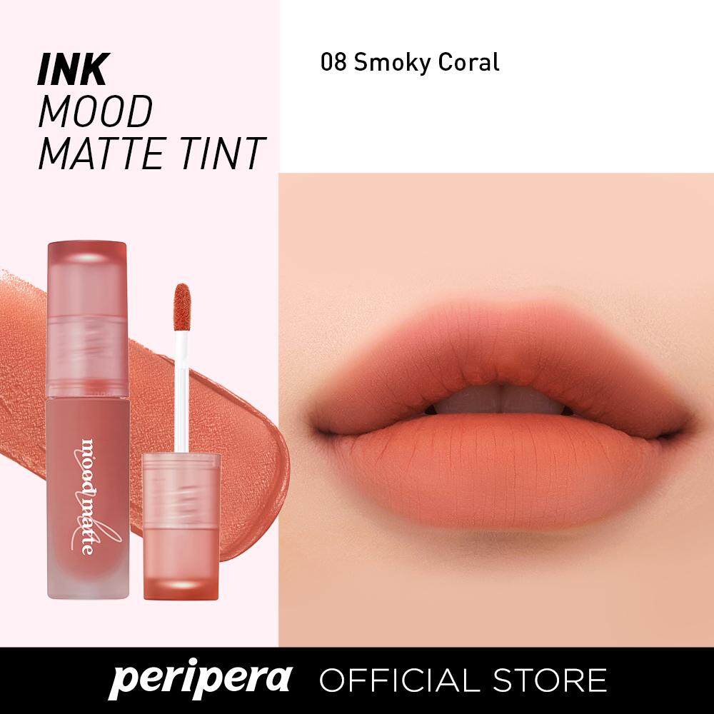พร้อมส่ง-peripera-ink-mood-matte-tint-08-smoky-coral