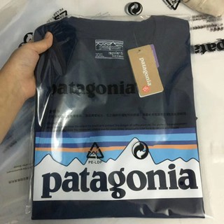 เสื้อยืดคอกลม ผ้าฝ้าย พิมพ์ลายตัวอักษร Patagonia Map