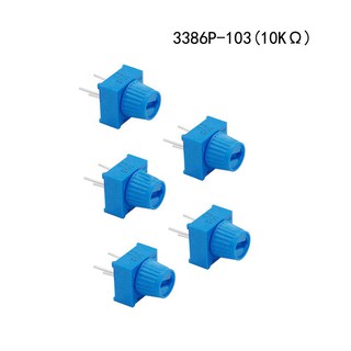 ตัวต้านทานโพเทนชิโอมิเตอร์ ทริมพอต 3386P-1-103 10KΩ โอห์ม 10K พร้อมลูกบิด 5 ชิ้น สําหรับ Ard