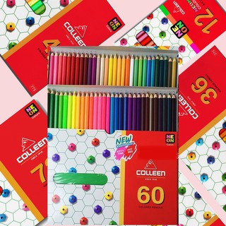 สินค้า สีไม้คอลลีน (Colleen) ดินสอสี กล่องสีแดง มีขนาด12/24/36/48/60 สี/กล่อง ของแท้ 100%