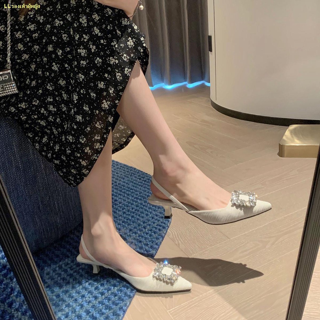 ขายร้อน-2022-ใหม่-rhinestone-หัวเข็มขัดสแควร์-pointed-toe-back-รองเท้าส้นสูงที่ว่างเปล่ารองเท้าแตะผู้หญิง-stiletto-รอ