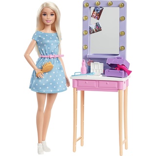 Barbie Big City Big Dreams Doll &amp; Playset, Blonde Malibu Doll with Dressing Room &amp; Accessories GYG39 ตุ๊กตาบาร์บี้ Big City Big Dreams &amp; Playset, Blonde Malibu Doll with Dressing Room &amp; Accessories GYG39