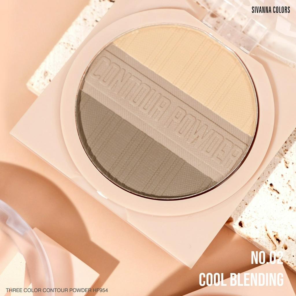 hf954-ซีเวนน่า-คัลเลอร์ส-ทรี-คัลเลอร์-คอนทัวร์-พาวเดอร์-sivanna-colors-three-color-contour-powder-คอนทัวร์เนื้อฝุ่น