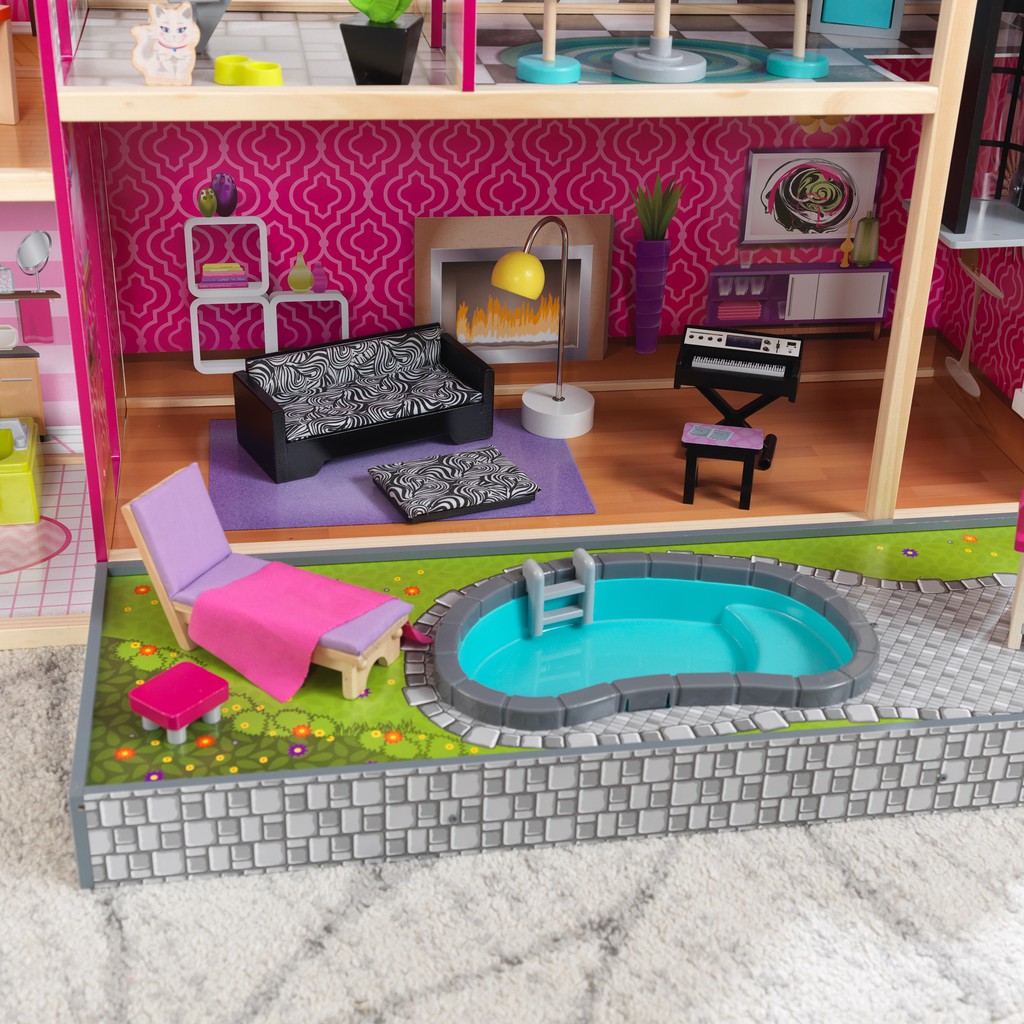 บ้านตุ๊กตา-kidkraft-uptown-wooden-dollhouse-with-35-pieces-of-furniture-ราคา-14-000-บาท