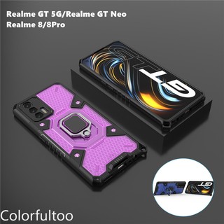 เคสโทรศัพท์แบบแม่เหล็กกันกระแทกระบายอากาศสําหรับ Realme Gt 5G 8 Pro 8Pro Realme8 Realme8Pro Realme GT Neo