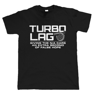 เสื้อยืดสีพื้น - ผู้ชายเสื้อยืดผ้าฝ้ายมาใหม่ S แฟชั่น Turbo Lag s รถตลก - ของขวัญสําหรับเขาพ่อลากน