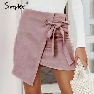 ‼️SALE‼️พร้อมส่ง Simplee PINK Asymmetrical Split Skirts