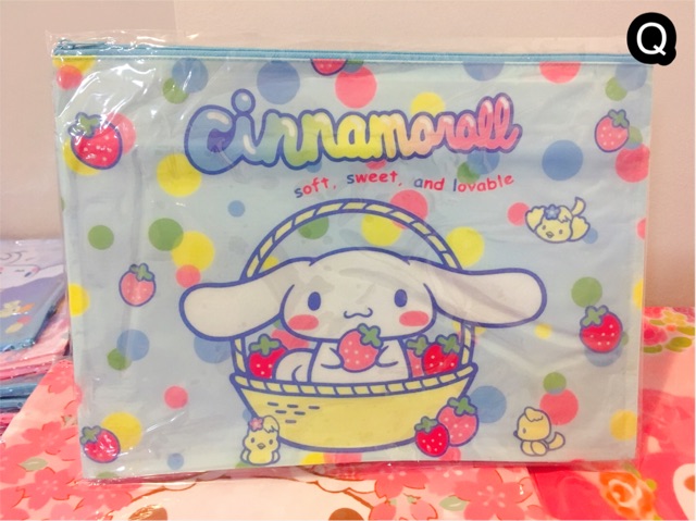 แฟ้ม-f4-แฟ้มซิป-แฟ้มเอกสาร-แฟ้มพลาสติก-sanrio-cinnamoroll