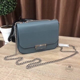 CHARLES &amp; KEITH PUSH-LOCK CHAIN SLING BAG (outlet)