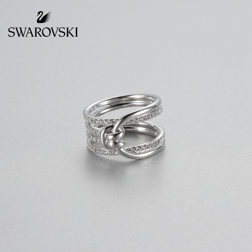 sale-พร้อมส่ง-swarovskiแท้-แหวนผู้หญิงดีไซน์-kink-สำหรับเครื่องประดับ-lifelong-ring