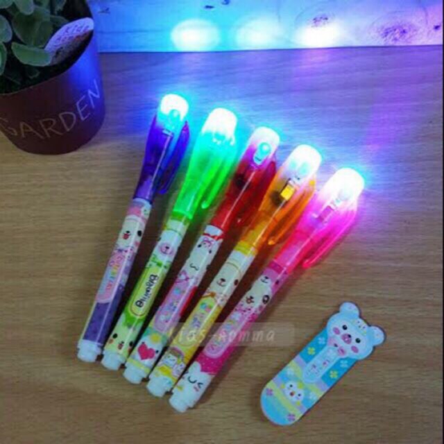 ปากกาล่องหน-ส่องแบงค์-ส่องลายน้ำ-ปากกาblacklight-1ด้ามคละ