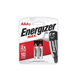 ถ่านอัลคาไลน์ E92-BP2 AAA 1x2 Energizer Max ( แพ็ค 2 ก้อน )