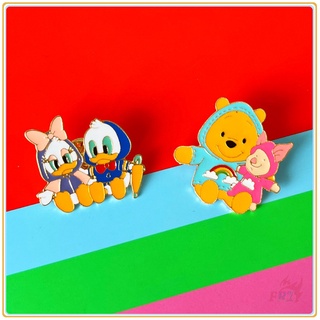 ★ Good Friends Together - Donald &amp; Daisy Duck / Winnie &amp; Piglet เข็มกลัด ★ เข็มกลัด รูปการ์ตูน Doodle Enamel Pins แบบสร้างสรรค์ สําหรับติดกระเป๋าเป้สะพายหลัง จํานวน 1 ชิ้น