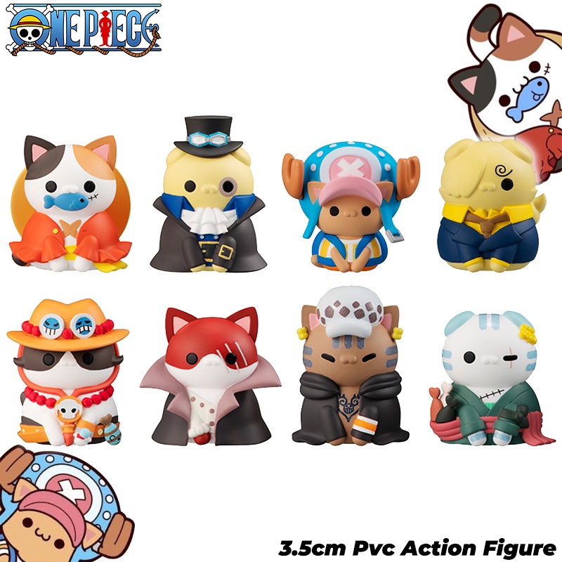 ฟิกเกอร์-pvc-one-piece-cat-luffy-zoro-ace-8-ชิ้น-ชุด