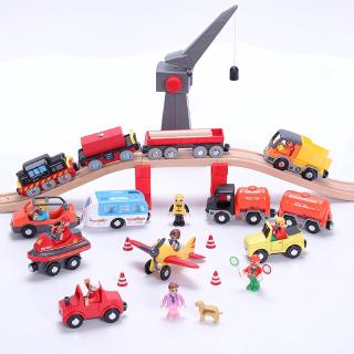 Childrens Plastic Trolley Excavator Vehicle Combination Scenario Trolley Compatible with Small Train Track