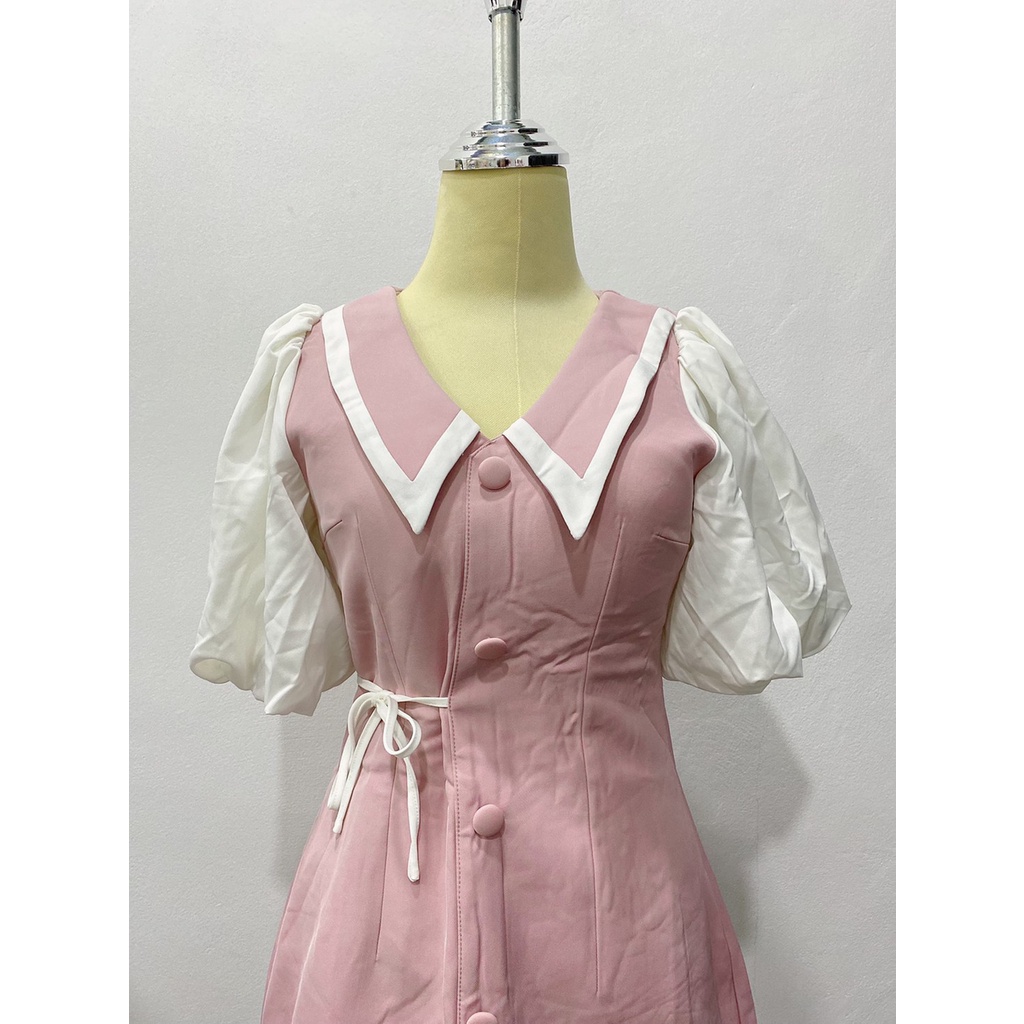 เดรสสั้น-สีชมพู-มือหนึ่งป้ายห้อย-take-collections-size-m