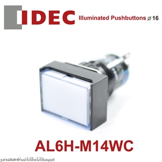 AL6H-M14WC IDEC AL6H-M14WC IDEC llluminated Pushbuttons 16mm IDEC สวิตช์กดมีไฟ16mm IDEC สวิตช์กด16mm idec AL6H-M14WC IDE