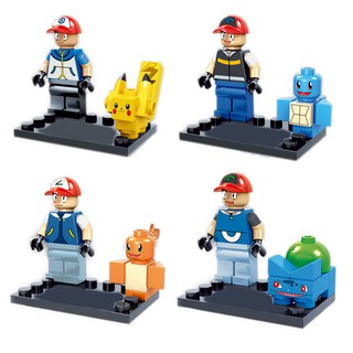 4 pcs/set animal Building Blocks Mini figures Toys