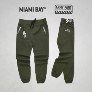 Miami Bay กางเกงขายาว รุ่น Army pant สีเขียวขี้ม้า