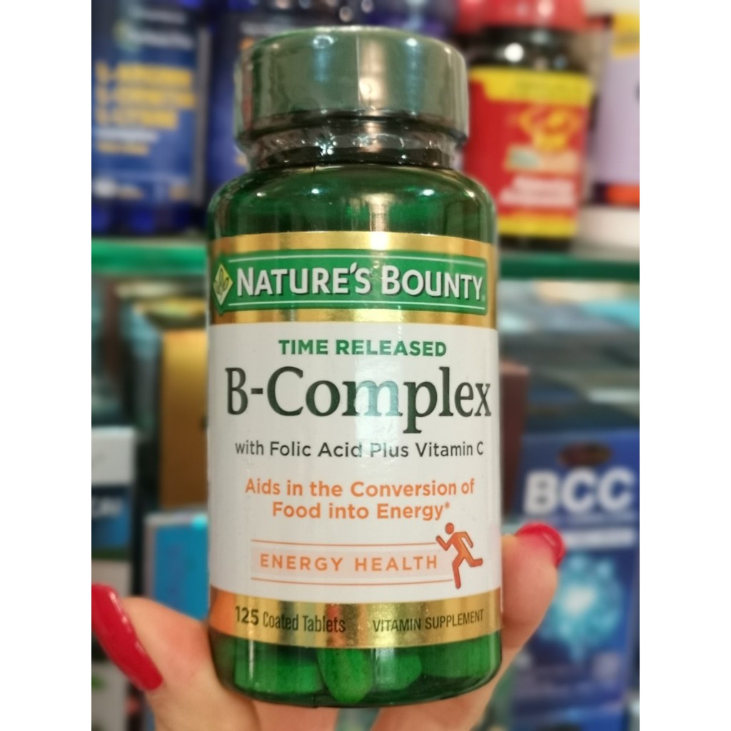 Nature's Bounty, SuperB Complex with Folic Acid plus Vitamin C 125