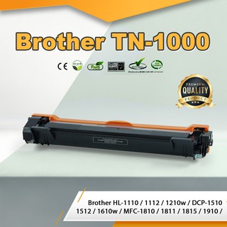 ภาพหน้าปกสินค้าTN1000/TN-1000 หมึก ตลับหมึกพิมพ์เลเซอร์ ตลับหมึกโทนเนอร์  Brother เทียบเท่า  ใช้กับ Brother HL-1110/1112/1610w/1910w ที่เกี่ยวข้อง