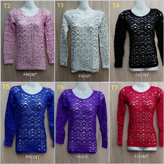 SALE!! SALE!! PRE-LOVED strecha8ble FISHNET TOP BLOUSE เสื้อตาข่ายยืดได้