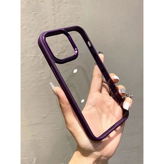 เคสโทรศัพท์มือถือ โลหะ สีม่วงเข้ม คุณภาพสูง สําหรับ iPhone14 PRO MAX 13 13PRO 13PROMAX 12PRO 12PROMAX 11 PRO MAX 11