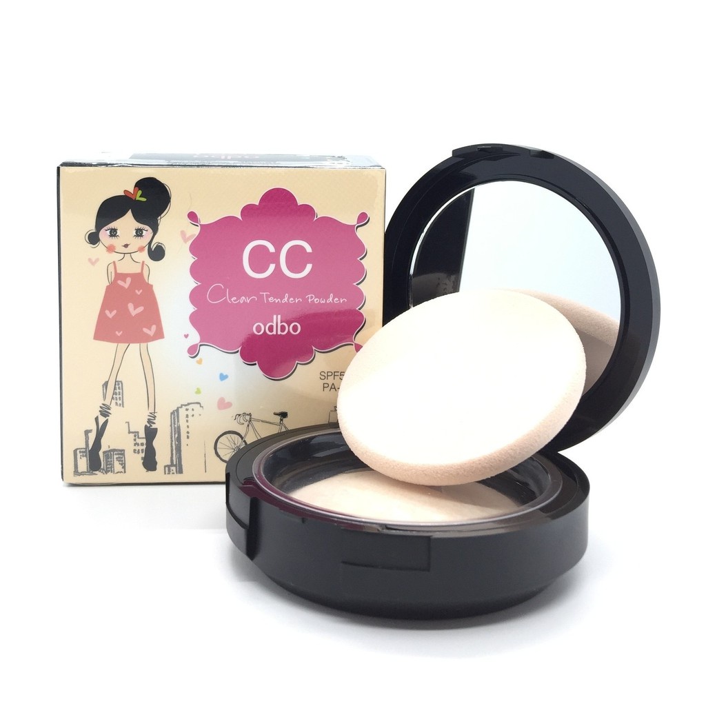 odbo-cc-clear-tender-powder-10g-od604-โอดีบีโอ-แป้งพัฟ-แป้งทาหน้า-แป้งซีซี-แป้งโอดีบีโอ-ซีซี-แป้งเนื้อคุ๊กกี้