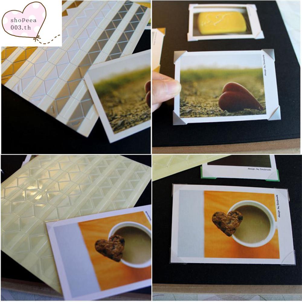 ภาพขนาดย่อของภาพหน้าปกสินค้า102pcs Photo DIY Handmade Album Scrapbook Photo Corner Sticker Picture จากร้าน shopeea003.th บน Shopee