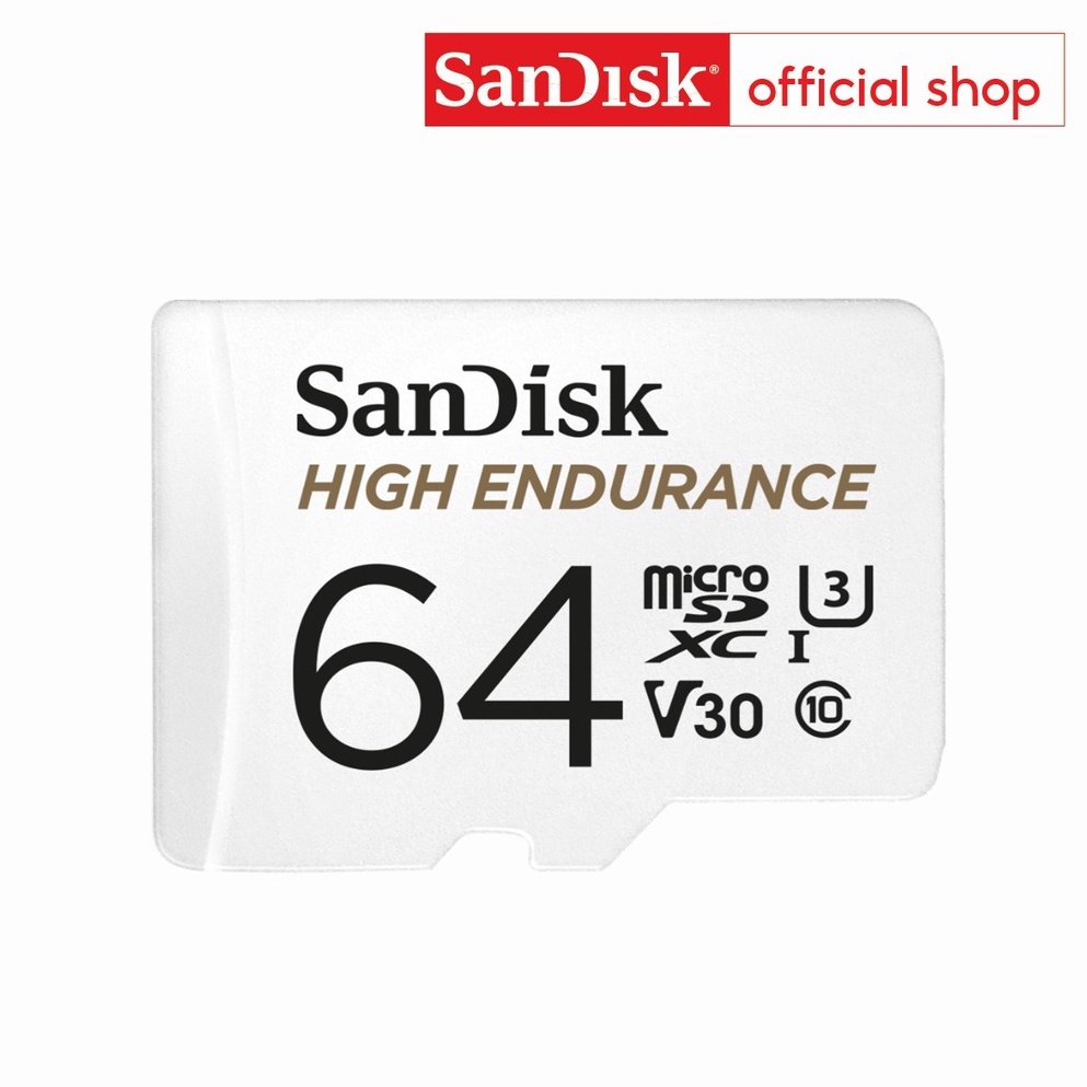 รูปภาพสินค้าแรกของSanDisk High Endurance microSD 64GB (SDSQQNR-064G-GN6IA) สำหรับกล้องวงจรปิด ความเร็วสูงสุดอ่าน 100 MB/s เขียน 40 MB/s
