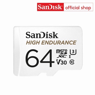 ภาพขนาดย่อของภาพหน้าปกสินค้าSanDisk High Endurance microSD 64GB (SDSQQNR-064G-GN6IA) สำหรับกล้องวงจรปิด ความเร็วสูงสุดอ่าน 100 MB/s เขียน 40 MB/s จากร้าน sandisk_thailand_officialshop บน Shopee
