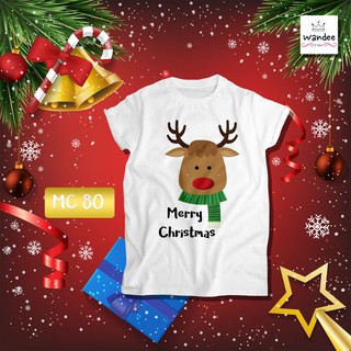 เสื้อยืดคริสต์มาส เสื้อคริสต์มาส Christmas &amp; Happy new year (MC80)เสื้อยืดผู้หญิง