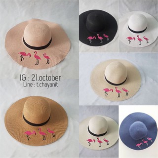 21.october หมวกฟาร์มิงโก้จร้า 👒 รอบศีรษะ 55 เซน. ปีกหมวก 13 เซน.