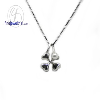 Finejewelthai-จี้มุก-จี้เงิน-จี้พลอย-มุกแท้-พลอยประจำเดือน-Vintage-Pearl-Silver-Pendant-P1152pl00