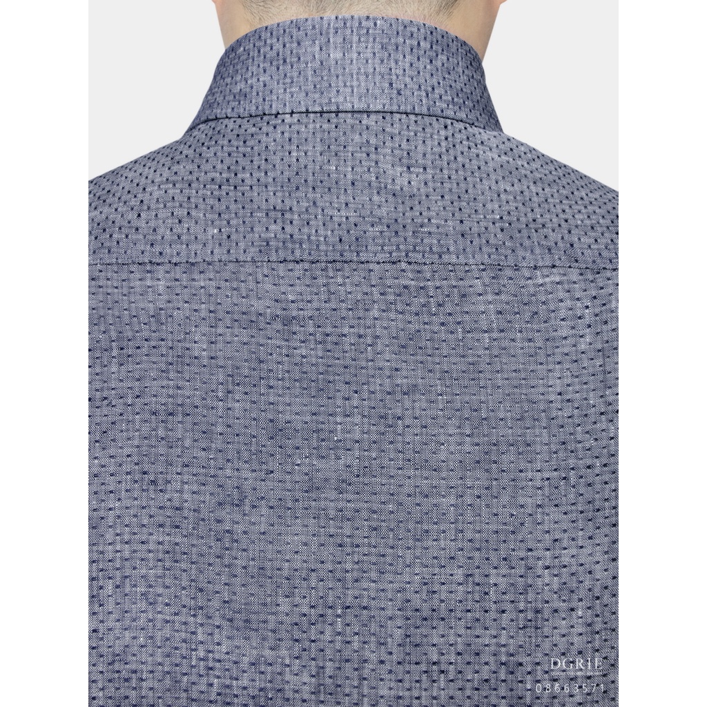 dgrie-light-gray-curve-collar-linen-shirt-เสื้อลินินลายจุด