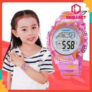 สินค้า COOBOS อำพรางเด็กดูเด็กสาวนักเรียนนาฬิกาดิจิตอลกันน้ำ