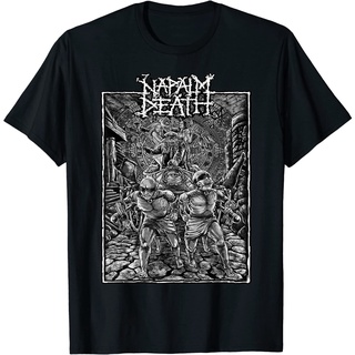 คอลูกเรือเสื้อยืดคอกลมเสื้อยืดแขนสั้น คอกลม ผ้าฝ้าย ลาย Napalm Death แฟชั่นฤดูร้อนผ้าฝ้ายแท้