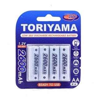 ภาพหน้าปกสินค้าToriyama ถ่านชาร์จ AA2600 (แพ็ค 4 ก้อน) ที่เกี่ยวข้อง