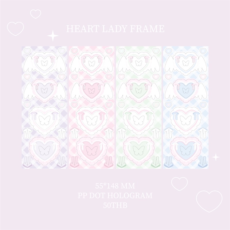 heart-lady-frame-sticker-สติกเกอร์ไดคัท