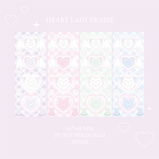 heart lady frame sticker สติกเกอร์ไดคัท