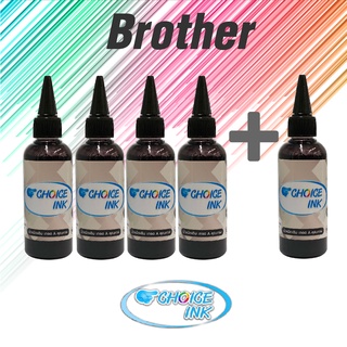 Choice Inkjet Brother น้ำหมึกเติมใช้ได้กับทุกรุ่น All Model สีดำ4ขวด แถมดำ 1 ขวด