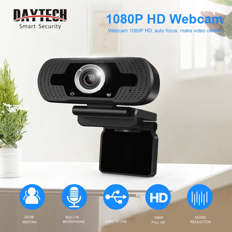 daytech-กล้องเว็บแคม-กล้อง-ติด-คอม-กล้องคอมพิวเตอร์-กล้องเว็บแคม-พับได้-ความคมชัดระดับ-1080p-hd-แบบเสียบ-usb-สำหรับ-pc-wb01