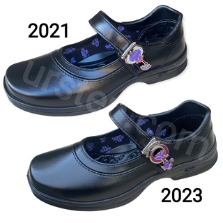 Catcha รองเท้านักเรียนหญิง รองเท้าหนังดำ แคทช่า รุ่นใหม่ล่าสุด ปี 2023 ส้นสูง 1 นิ้ว