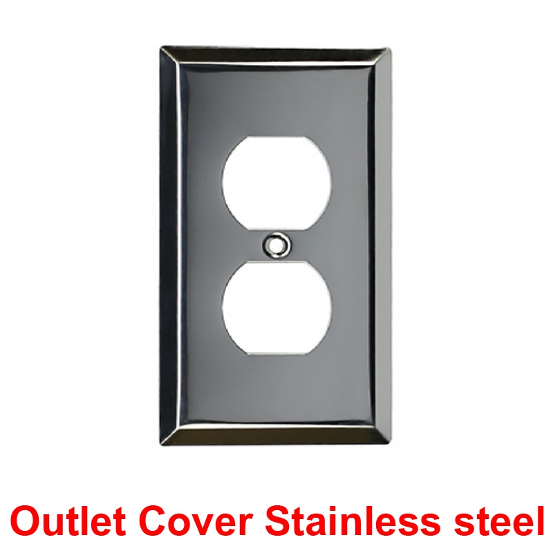 ภาพหน้าปกสินค้าฝาปลั๊กผนัง Outlet Cover stainless steel US standard แบบ 2 ช่อง / ร้าน All Cable จากร้าน surachai0338 บน Shopee