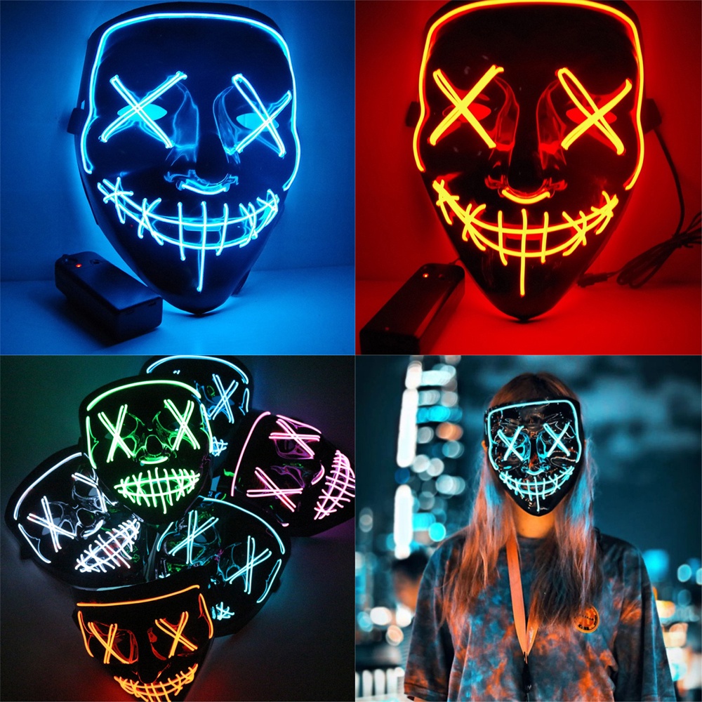 พร็อพหน้ากากมีไฟ-led-สําหรับปาร์ตี้ฮาโลวีน