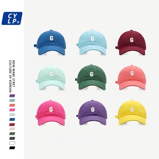 หมวกเบสบอล แบบนิ่ม พิมพ์ลายตัวอักษร G ขนาดเล็ก สไตล์เกาหลี แฟชั่นฤดูใบไม้ผลิ และฤดูร้อน สําหรับผู้ชาย และผู้หญิง