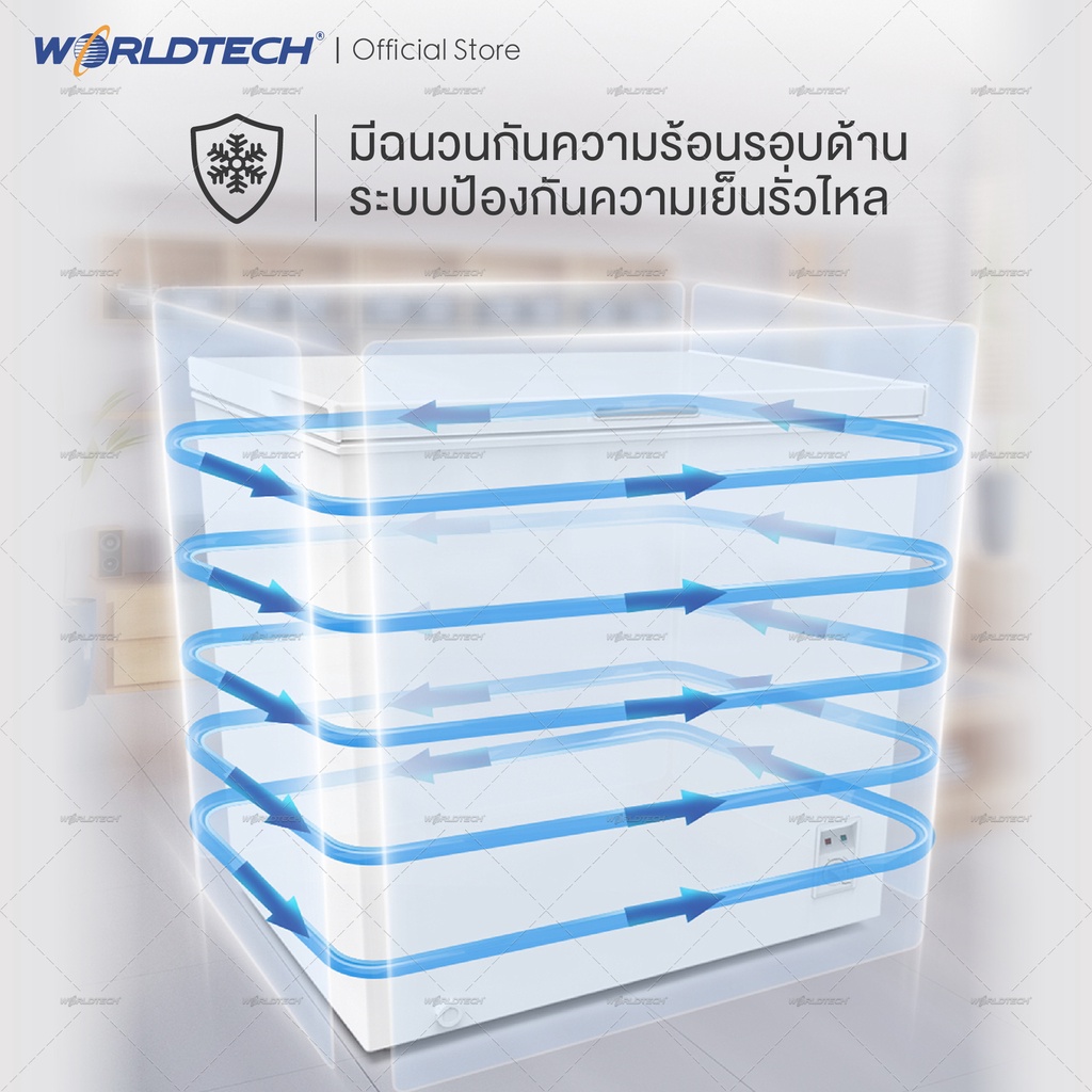 ภาพสินค้า(ใช้โค้ดลดเหลือ 4703) Worldtech ตู้แช่แข็ง 2 systems รุ่น WT-FZ200 ขนาด 7Q. 199 ลิตร ตู้แช่อเนกประสงค์ ตู้แช่นมแม่ Chest Freezer ตู้แช่ (ผ่อน 0%) จากร้าน worldtechthailand บน Shopee ภาพที่ 6
